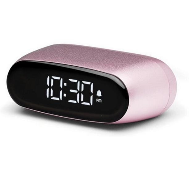 LEXON Digitalwecker – Schlummerfunktion, USB, 6,5 × 4,5 × 2,5 cm, Rosa