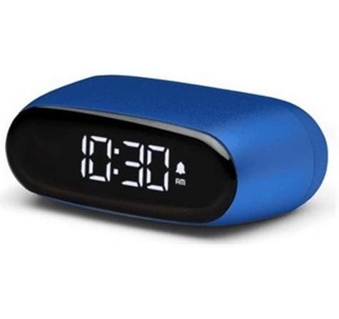 LEXON Digitalwecker – Snooze, USB, 6,5 × 4,5 × 2,5 cm, Dunkelblau, Aluminium