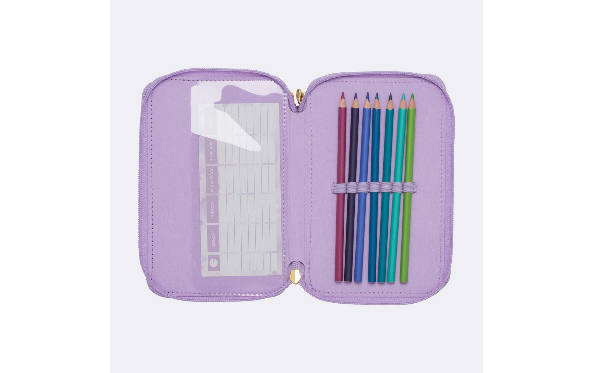 Beckmann Classic Etui Triple, gefüllt, 28-teilig – Unicorn Princess – Polyester – 20,5 × 7,0 × 12,0 cm