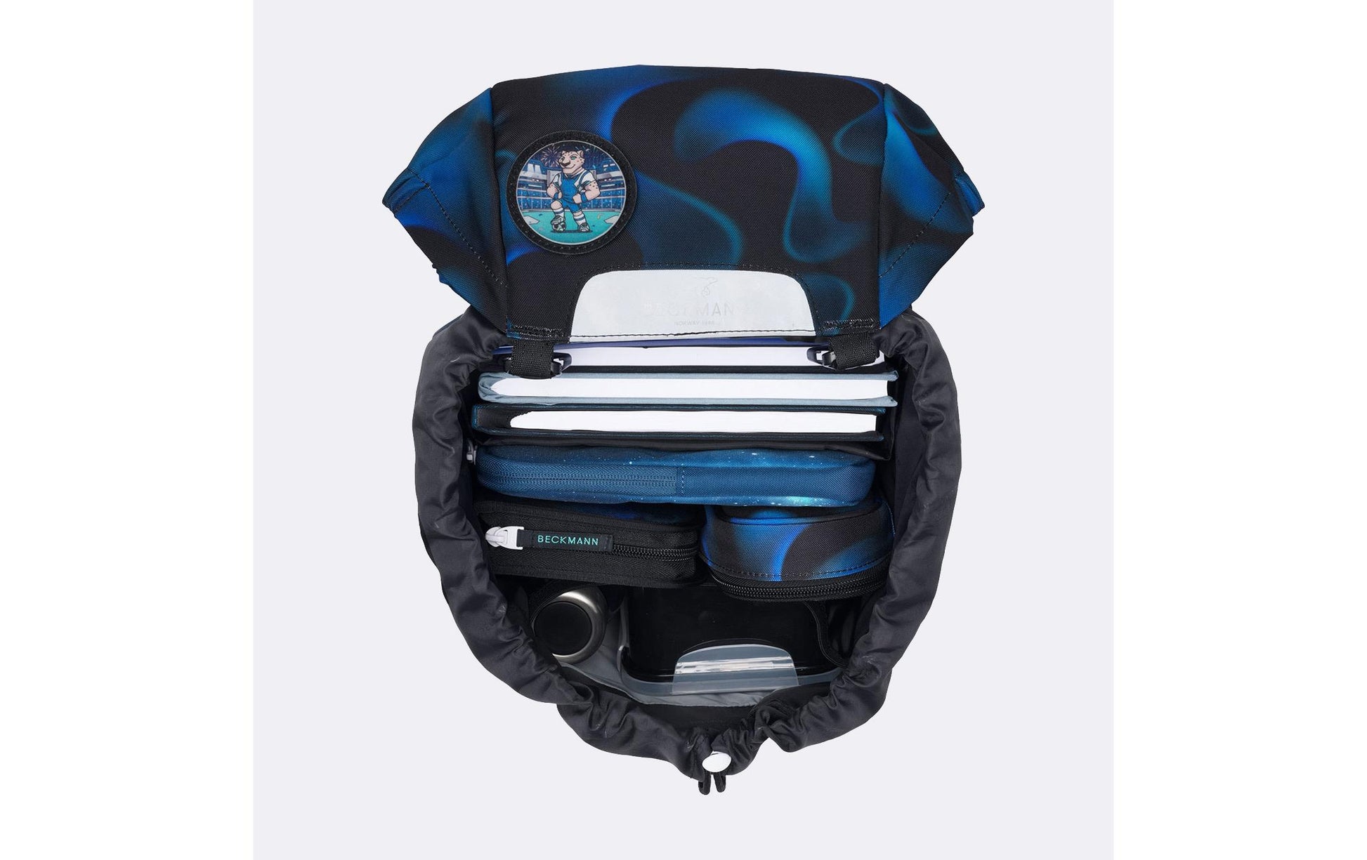 Beckmann Classic – Schulrucksack-Set 6-teilig, Fussball, 22 l, 24×37×25 cm