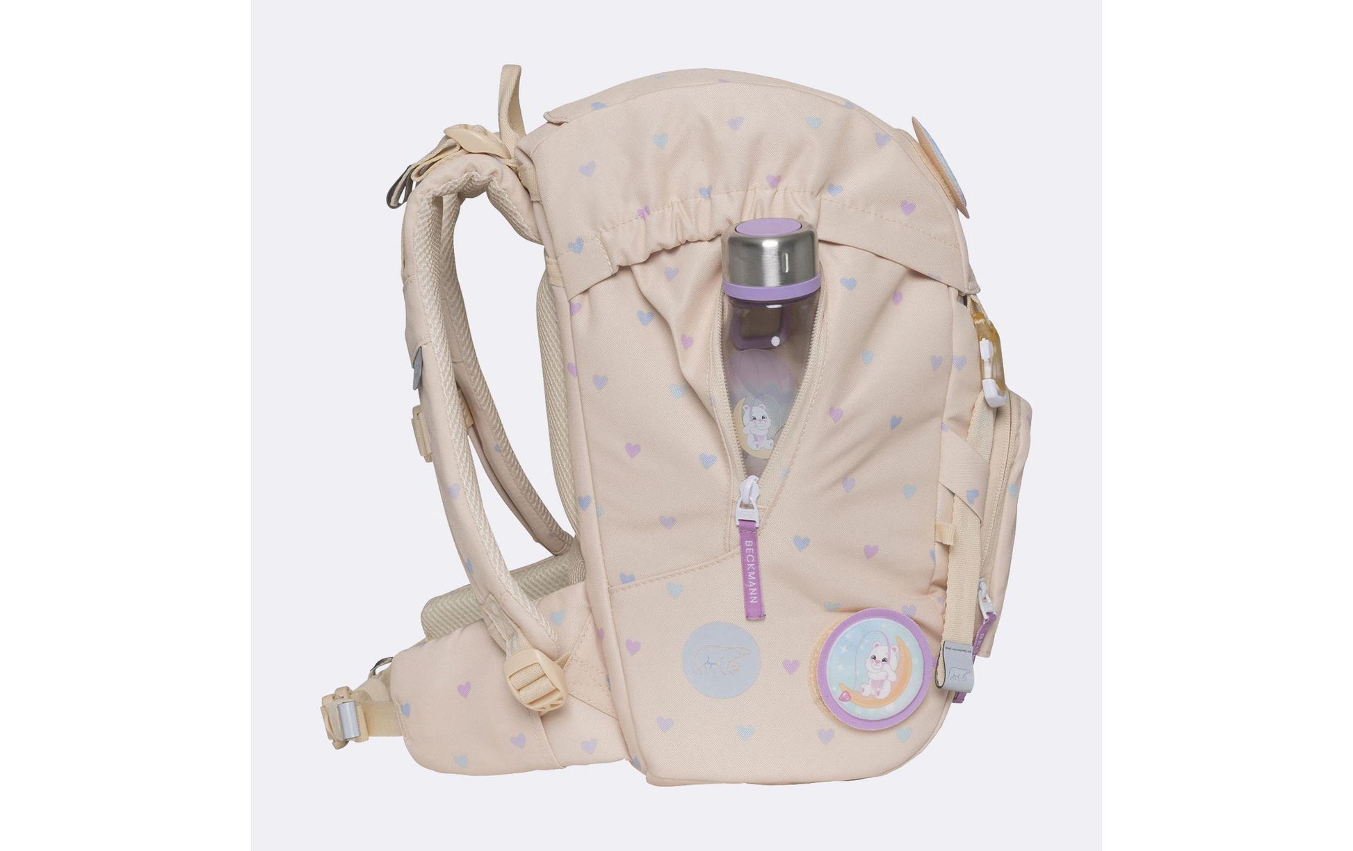 Beckmann Classic – Schulrucksack-Set 6-teilig, Yellow Heart, 22 l, 24×37×25 cm