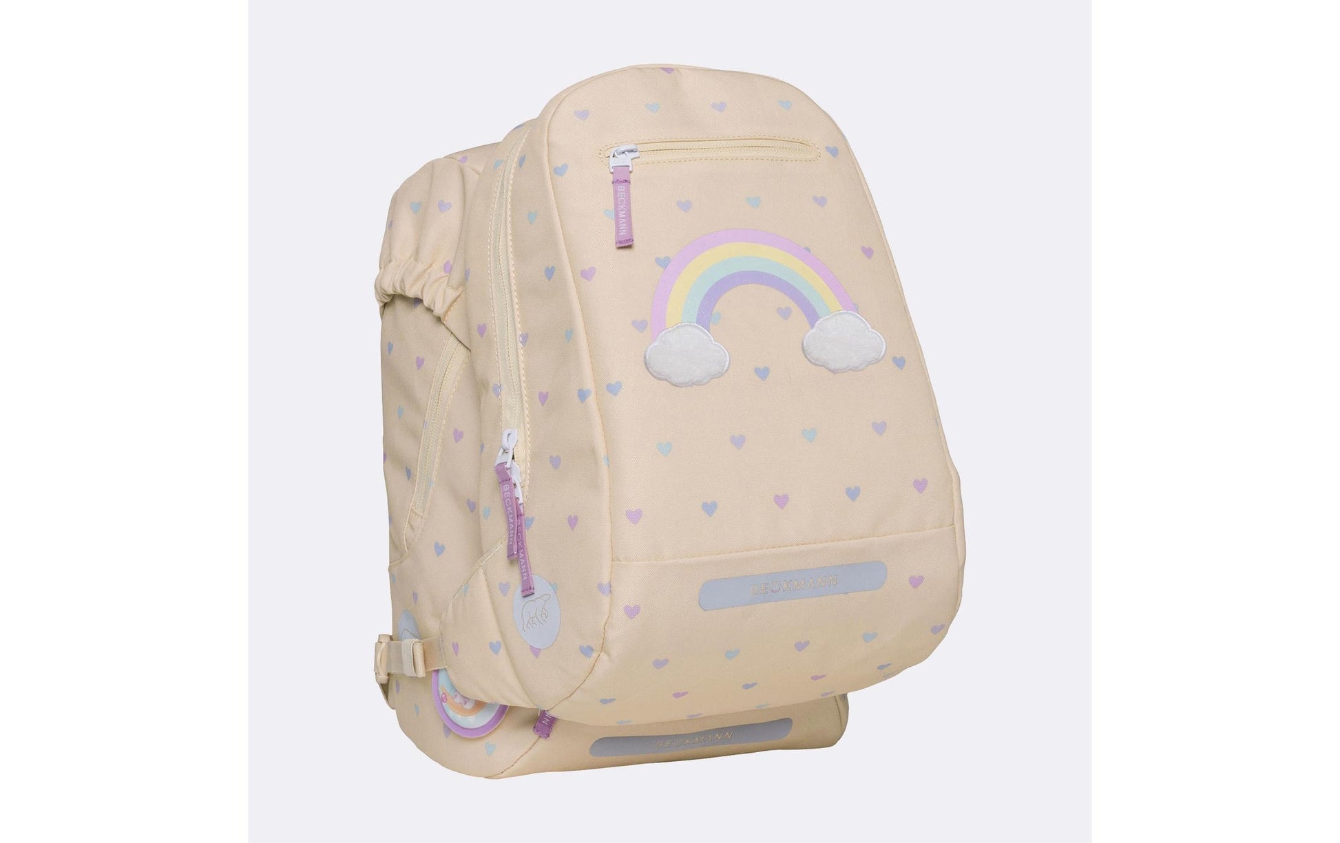 Beckmann Classic – Schulrucksack-Set 6-teilig, Yellow Heart, 22 l, 24×37×25 cm