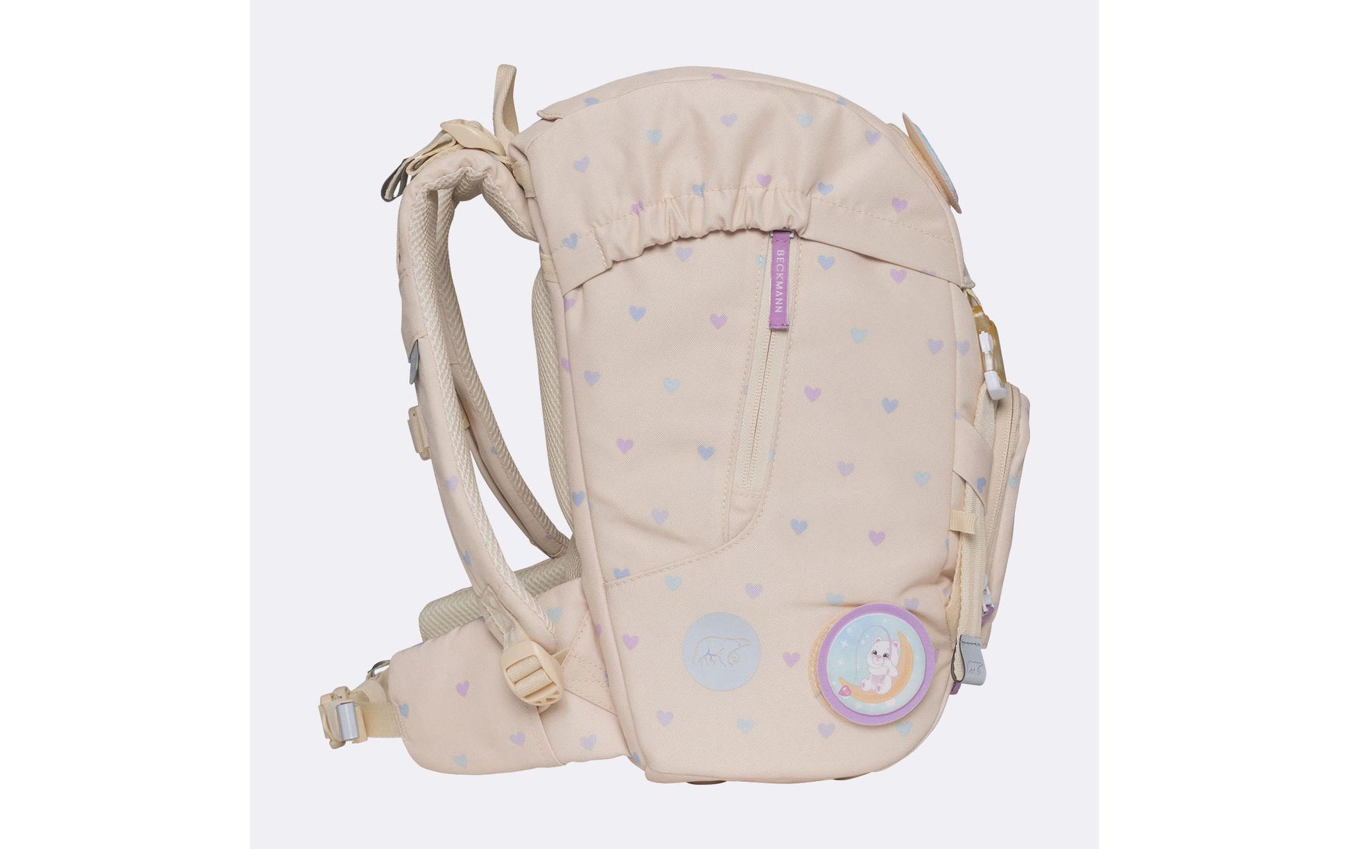 Beckmann Classic – Schulrucksack-Set 6-teilig, Yellow Heart, 22 l, 24×37×25 cm