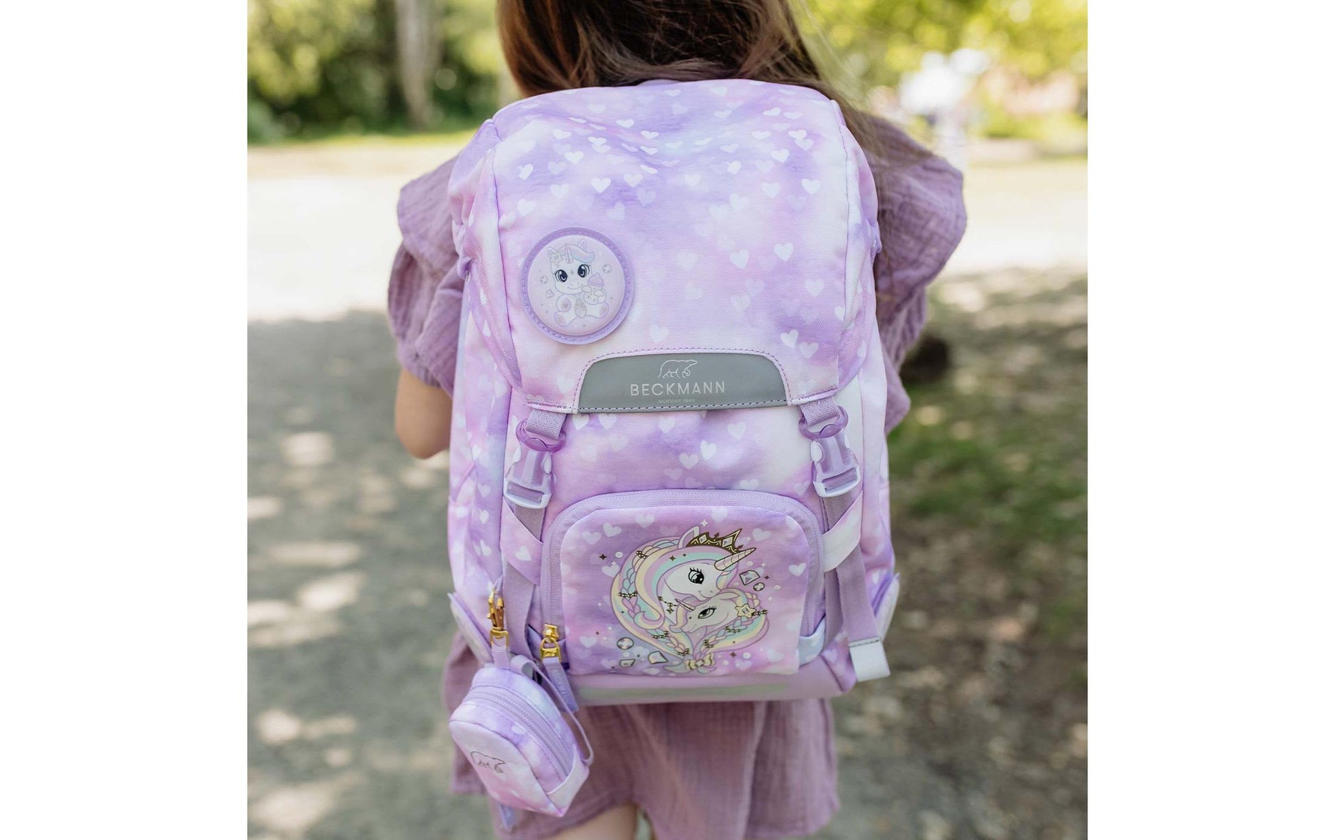 Beckmann Classic – Schulrucksack-Set 6-teilig, Unicorn Princess, 22 l, 24×37×25 cm