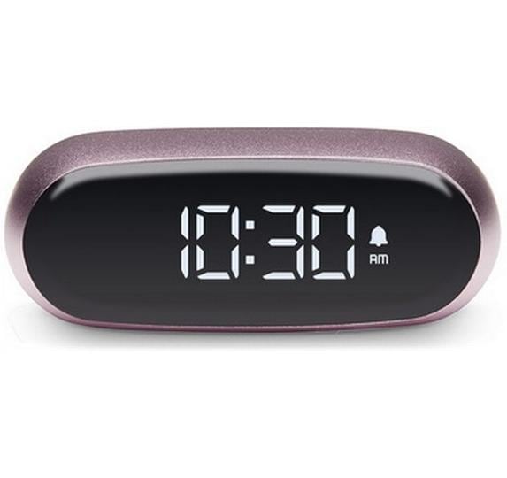 LEXON Digitalwecker – Schlummerfunktion, USB, 6,5 × 4,5 × 2,5 cm, Rosa
