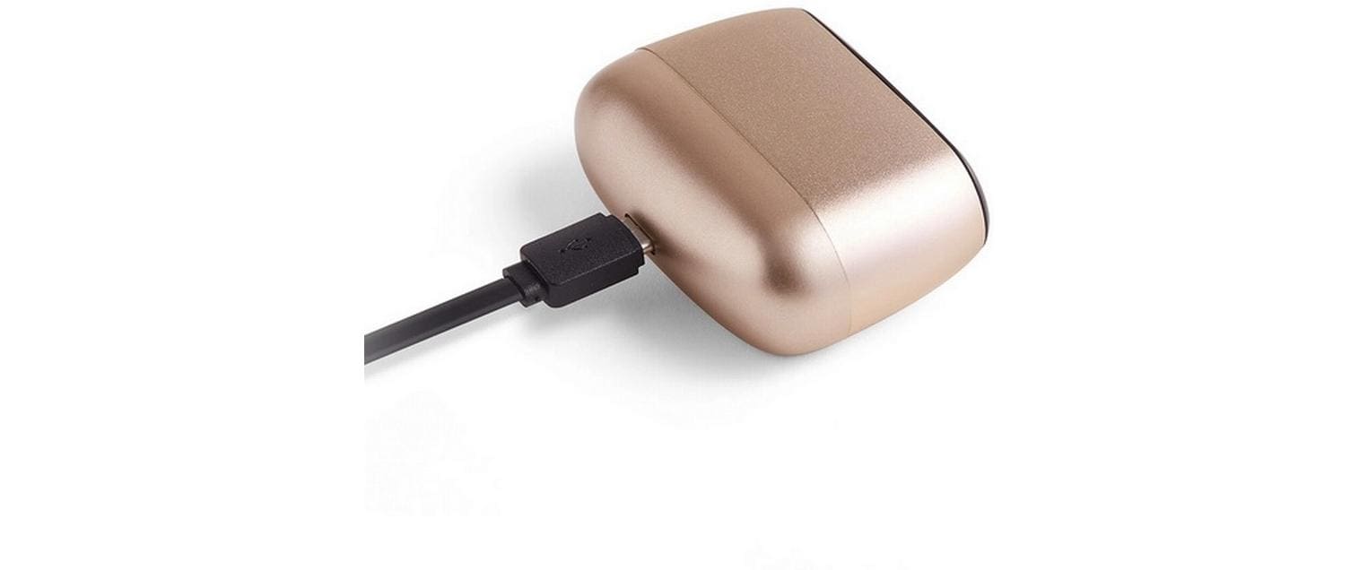 LEXON Minut Wecker – digital – 6,5 × 4,5 × 2,5 cm, gold, Aluminium, USB, Schlummerfunktion