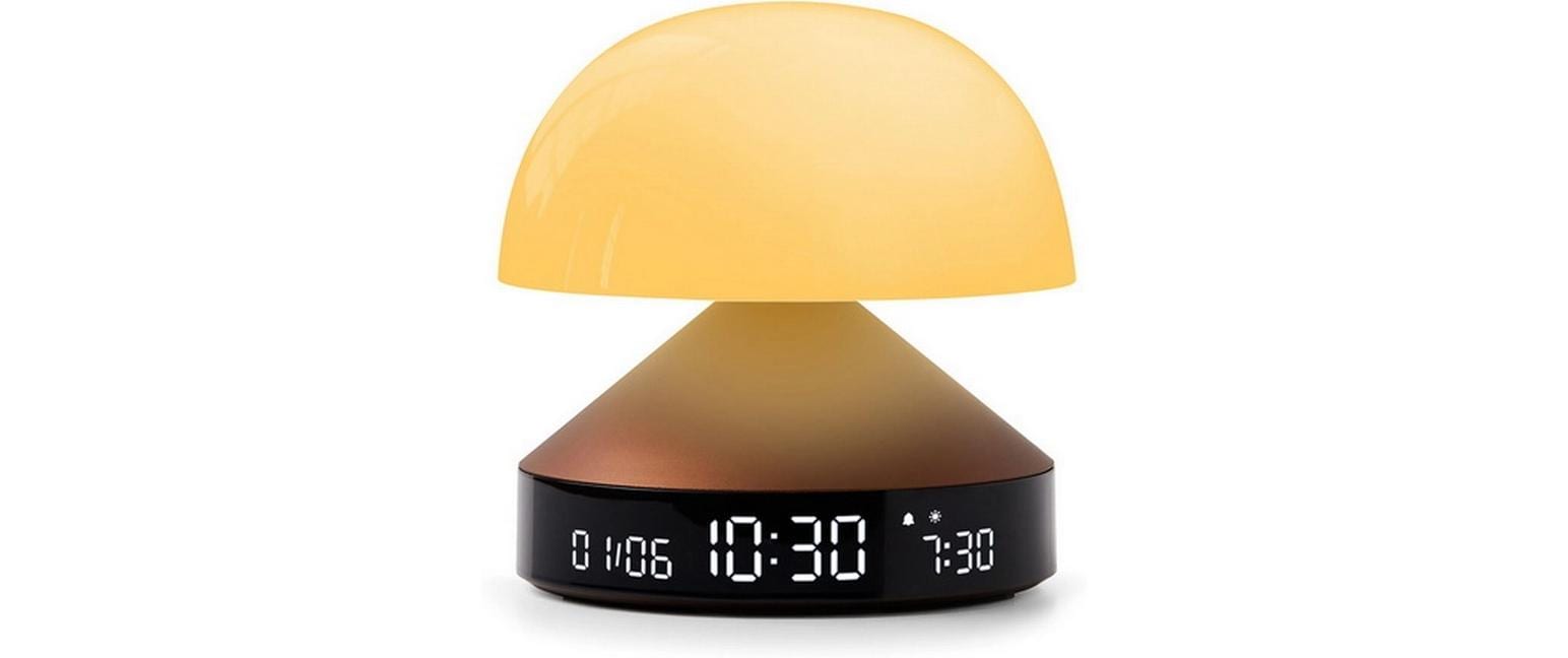 Lexon Lichtwecker Mina Sunrise – digital – 11,0 × 11,0 cm, bronze, Aluminium, USB, 5 Wecktöne