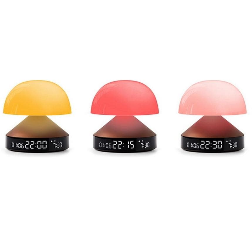 Lexon Lichtwecker Mina Sunrise – digital – 11,0 × 11,0 cm, bronze, Aluminium, USB, 5 Wecktöne