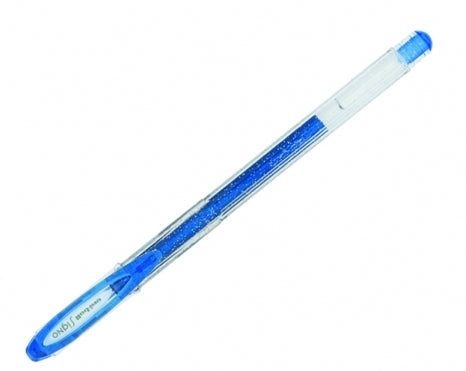 Uni-Ball Signo Sparkling UM-120SP Gelschreiber, Kappe – Blau, Spitze 1 mm, Wasserfest, Schnelltrocknend, 1 Stk