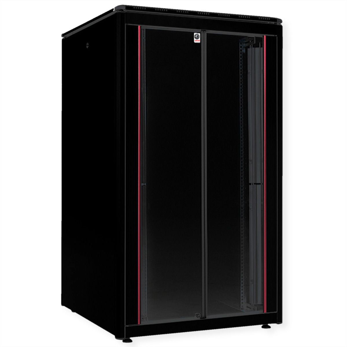 ROLINE Pro – 19" Netzwerkschrank 26U, IP20, abschliessbar, 800 × 800 × 1342 mm, schwarz, Stahl