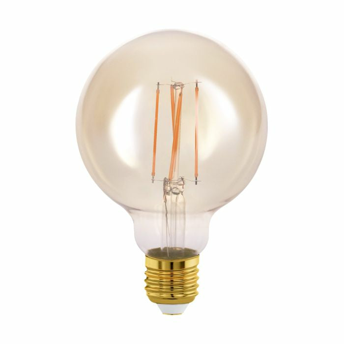 EGLO Leuchtmittel E27 Globus (G95) – Warmweiss 2200 K, 350 lm, 4 W – 1 Stk. – Glas