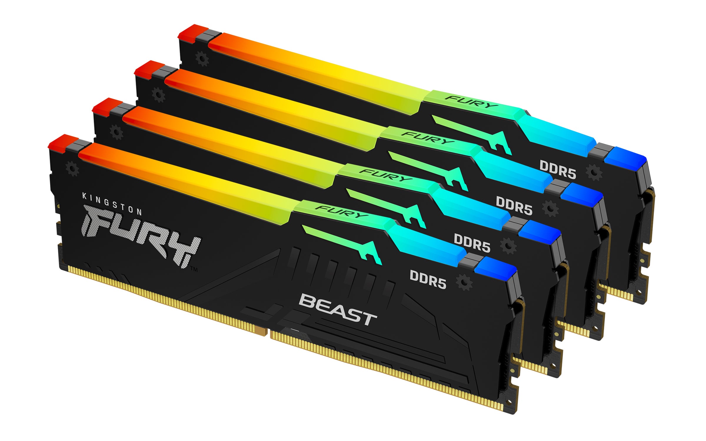 Kingston Technology Kingston Fury Beast DDR5 Arbeitsspeicher 128 GB (4× 32 GB), 5200 MT/s, 288-Pin DIMM – für PC, RGB
