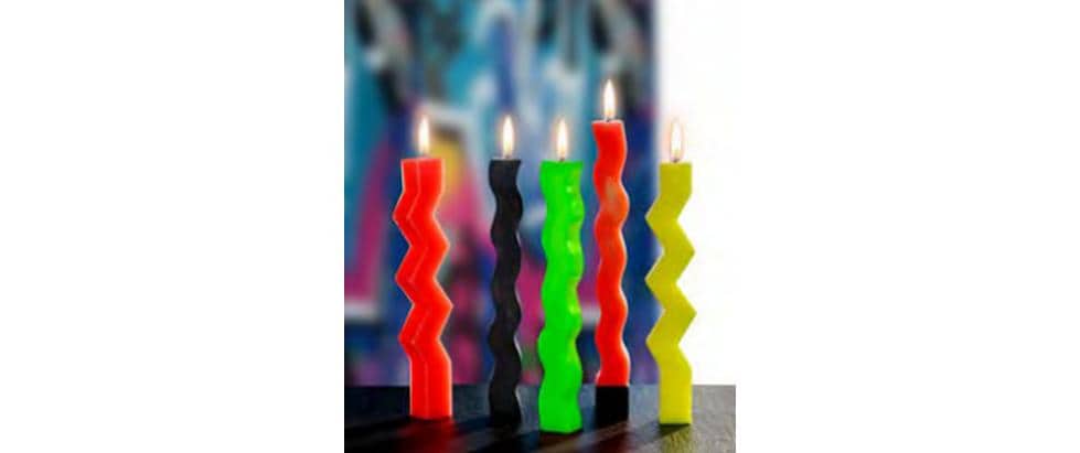 GLOREX Kerzengiessform – Welle Zickzack – Silikon – 25 × 28 × 230 mm – 1 Stück