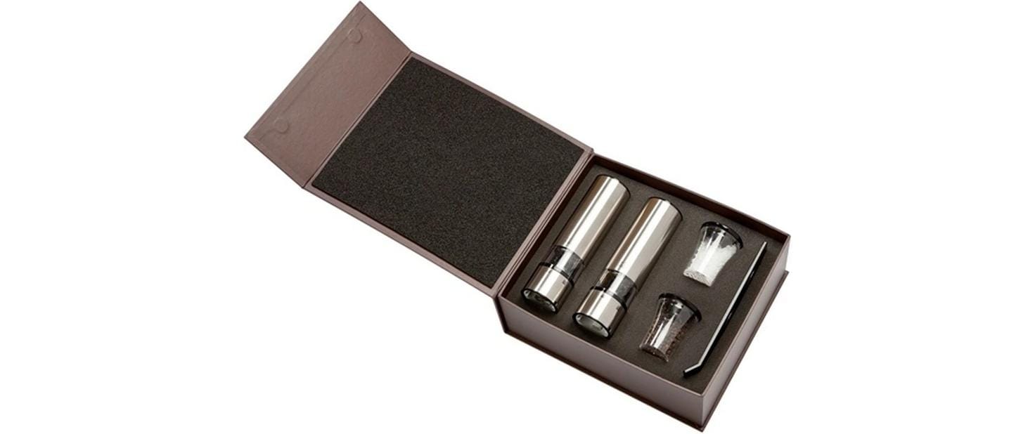 Peugeot Salz- und Pfeffermühlen-Set Elis Sense Duo PM+SM – Edelstahl – Silber – 20 cm – 2-teilig