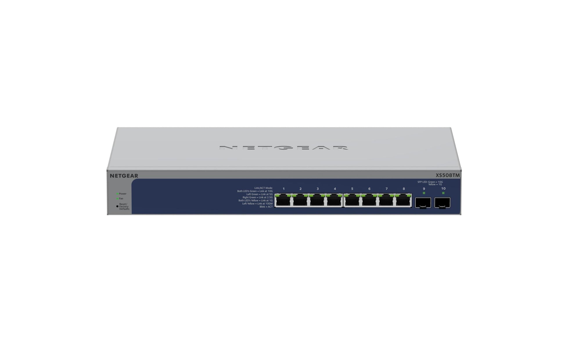 NETGEAR XS508TM – Managed Switch – 8×10G, 2×SFP+, L2/L3