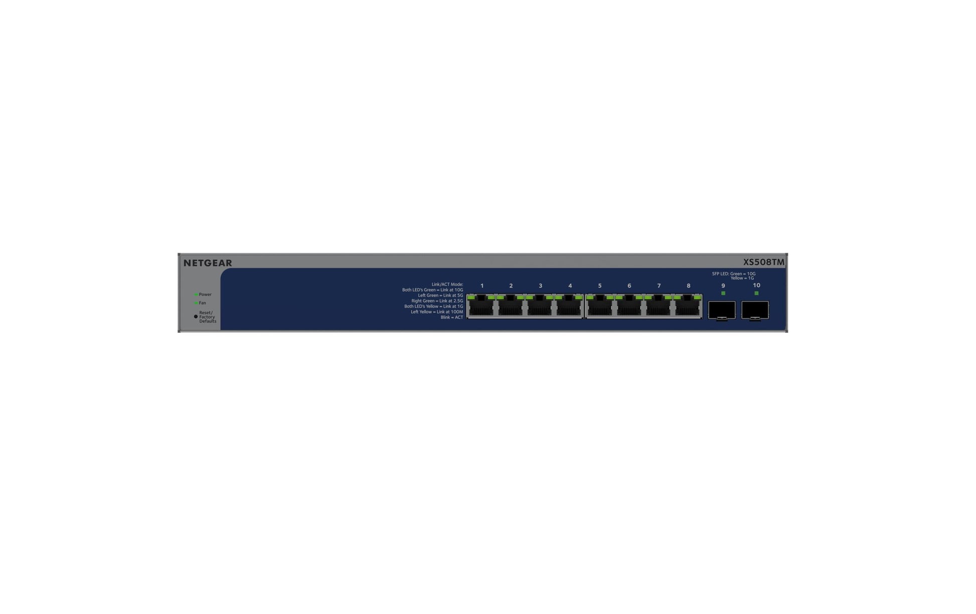 NETGEAR XS508TM – Managed Switch – 8×10G, 2×SFP+, L2/L3