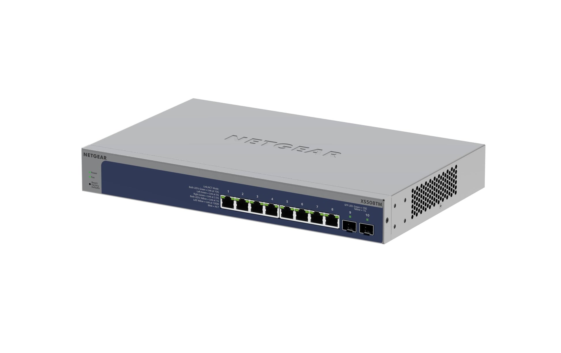 NETGEAR XS508TM – Managed Switch – 8×10G, 2×SFP+, L2/L3