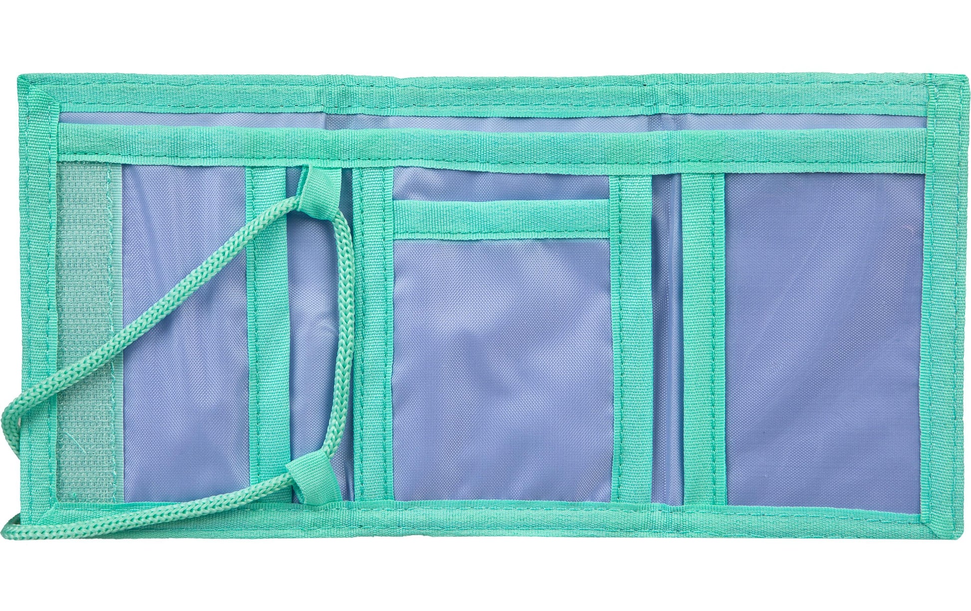 Undercover Brieftasche – Klettverschluss, mit Münzfach, Reissverschlusstasche – 13 × 9 × 2 cm – Lila