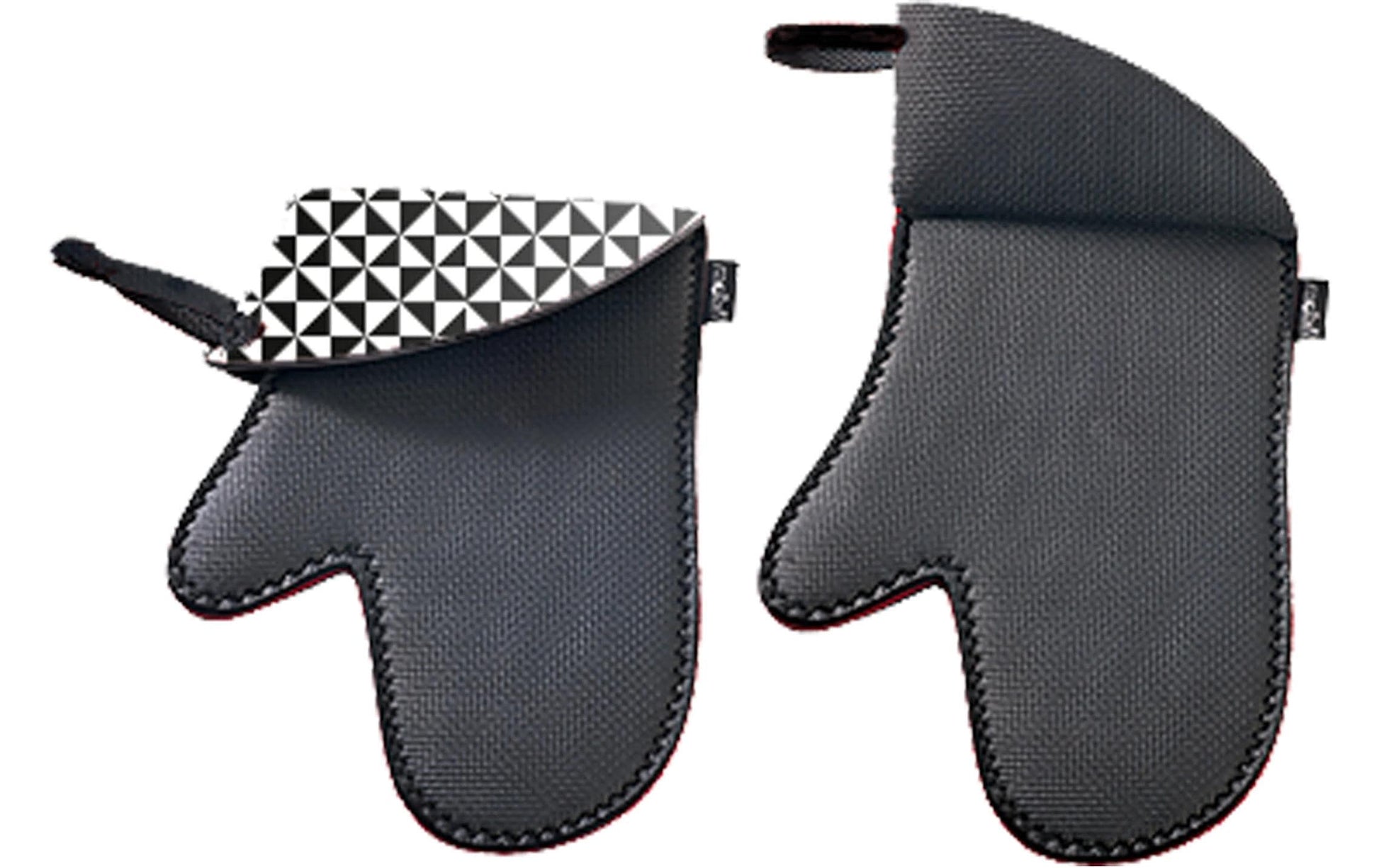 Moha Ofenhandschuhe 30 × 24 cm, Neopren, Schwarz, hitzebeständig bis 220 °C, rutschfest, für Grill