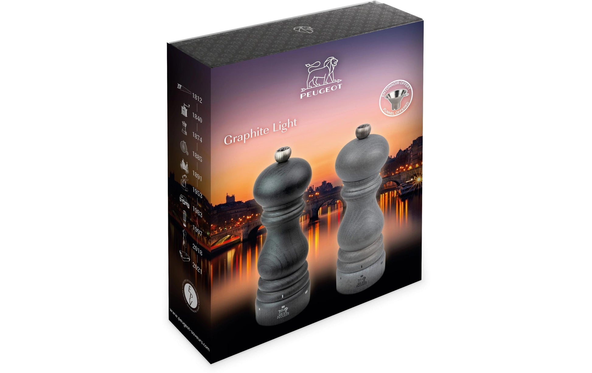 Peugeot Paris DUO – Salz- und Pfeffermühlen-Set, Holz, 18 cm
