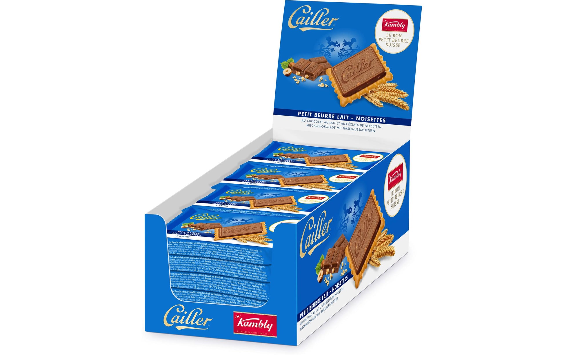 Kambly Petit Beurre mit Milch-Haselnuss Guetzli – Milchschokolade & Haselnuss – 16 × 41 g