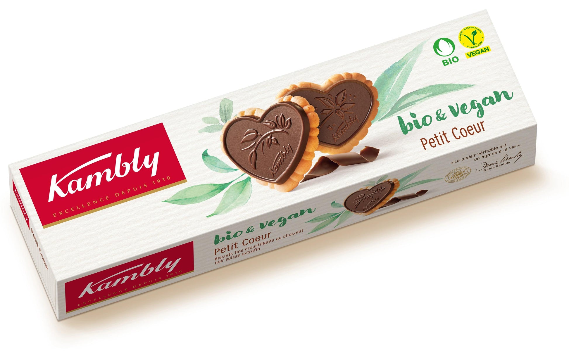 Kambly Petit Coeur Guetzli – Schokolade, bio, vegan – 80 g