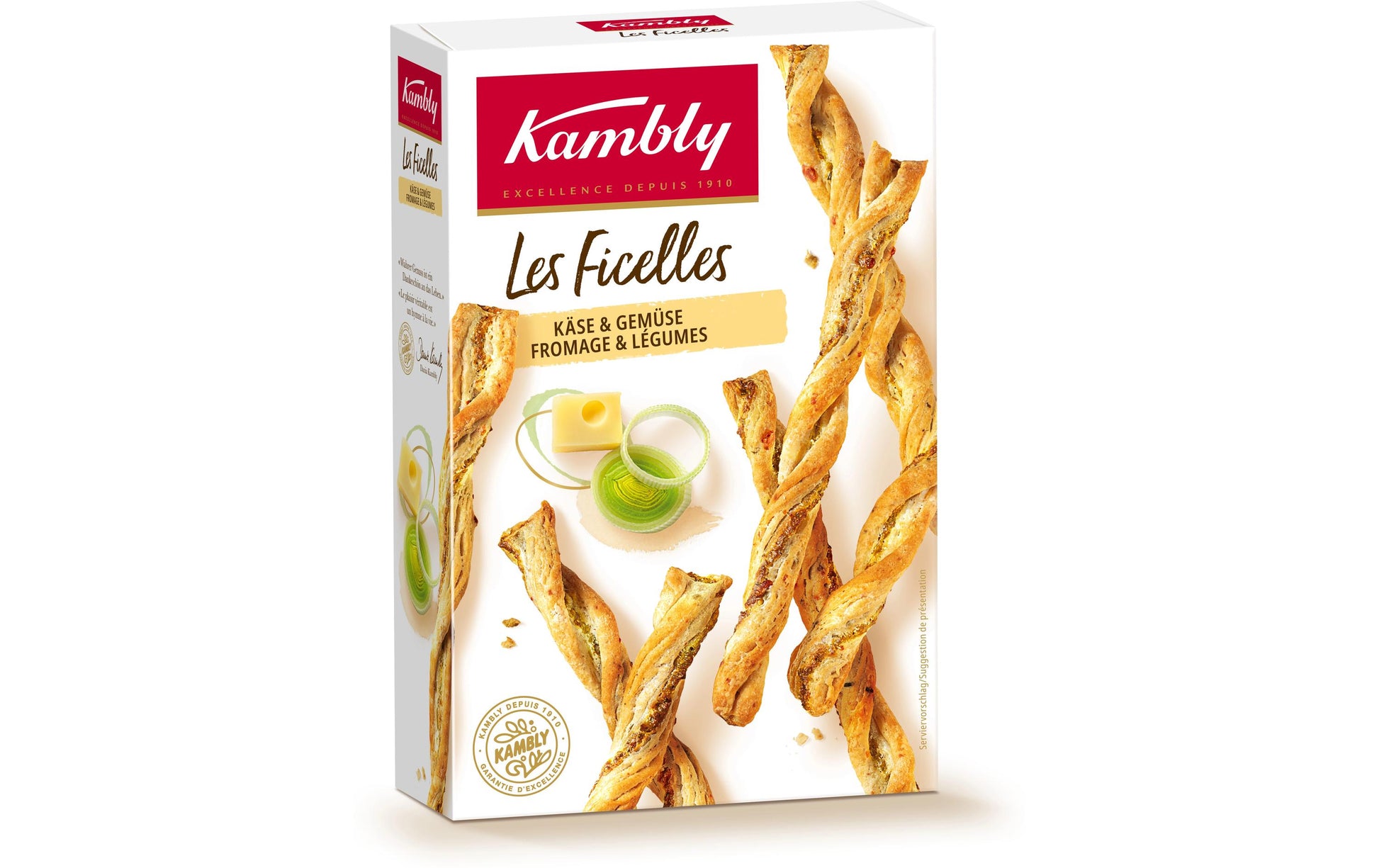 Kambly Ficelles Cracker – Käse & Gemüse – 100 g