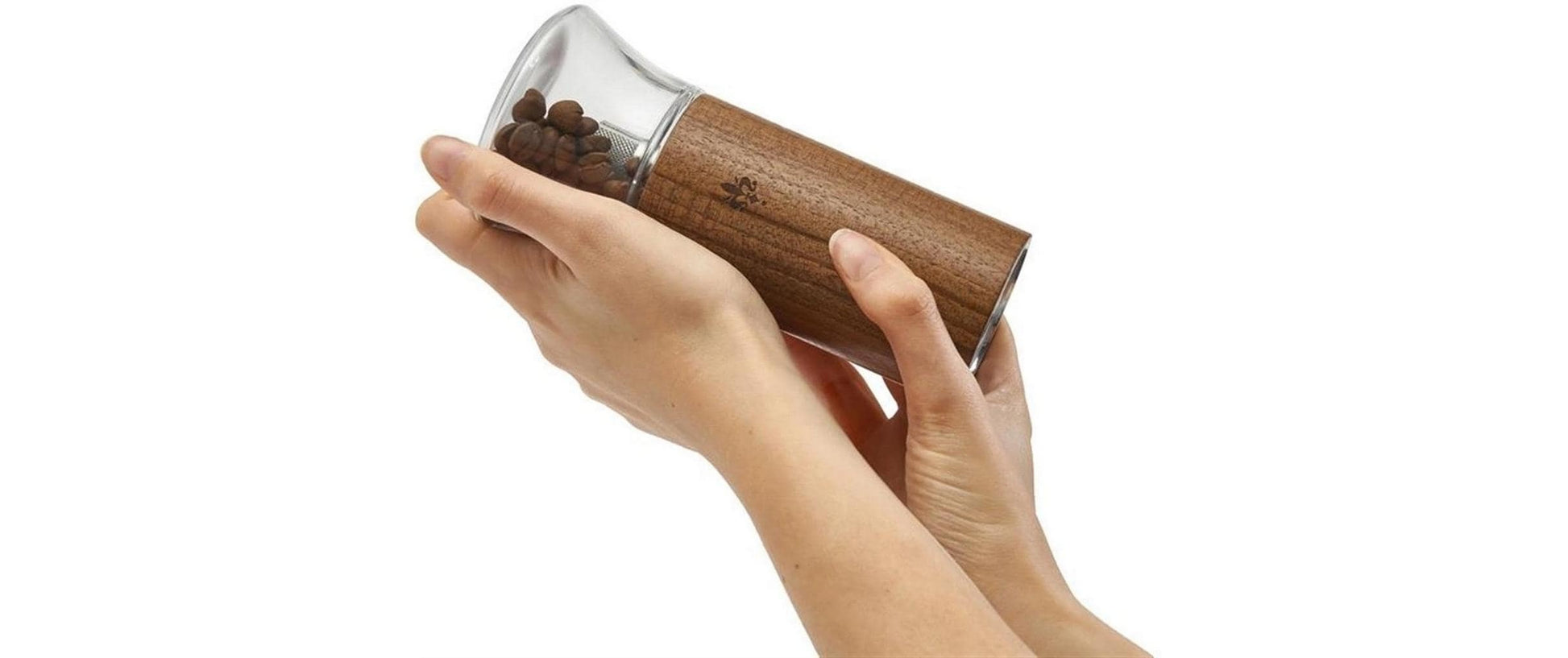 Eureka Hand-Kaffeemühle BabyGrinder – 40 g, Kegelmahlwerk, Walnussholz – Braun