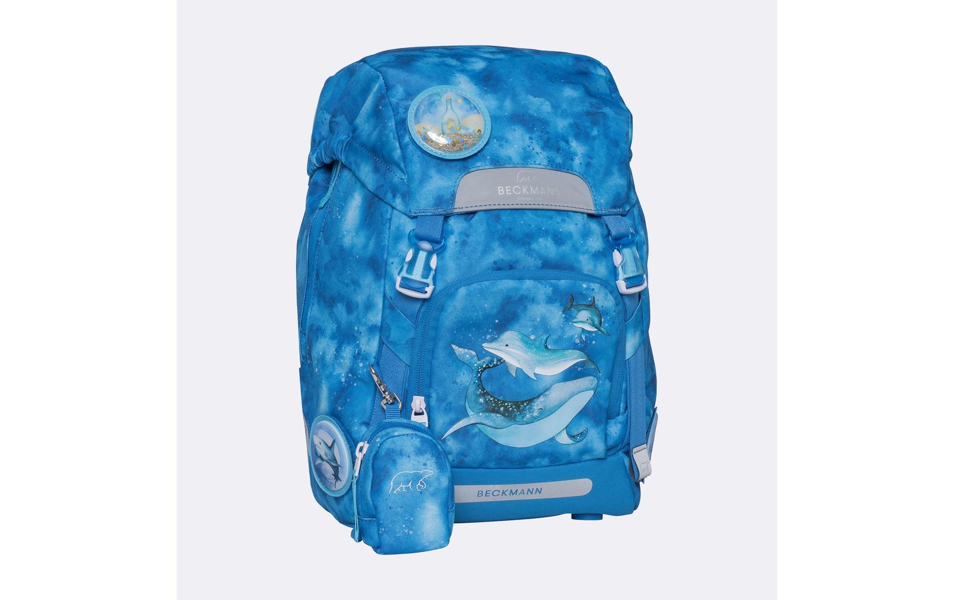 Beckmann Classic – Schulrucksack-Set 6-teilig, Ocean, 22 l, 24×37×25 cm