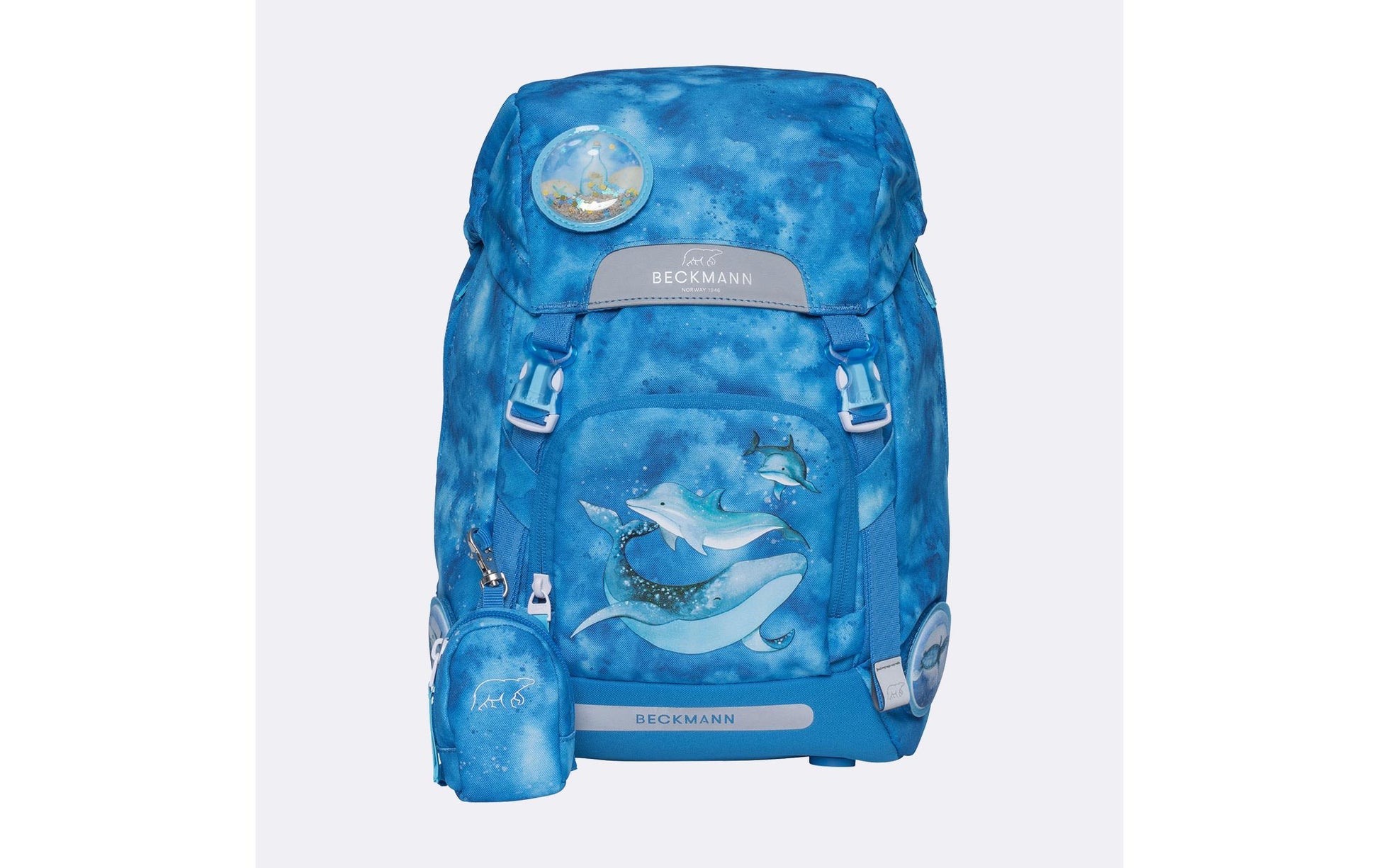 Beckmann Classic – Schulrucksack-Set 6-teilig, Ocean, 22 l, 24×37×25 cm