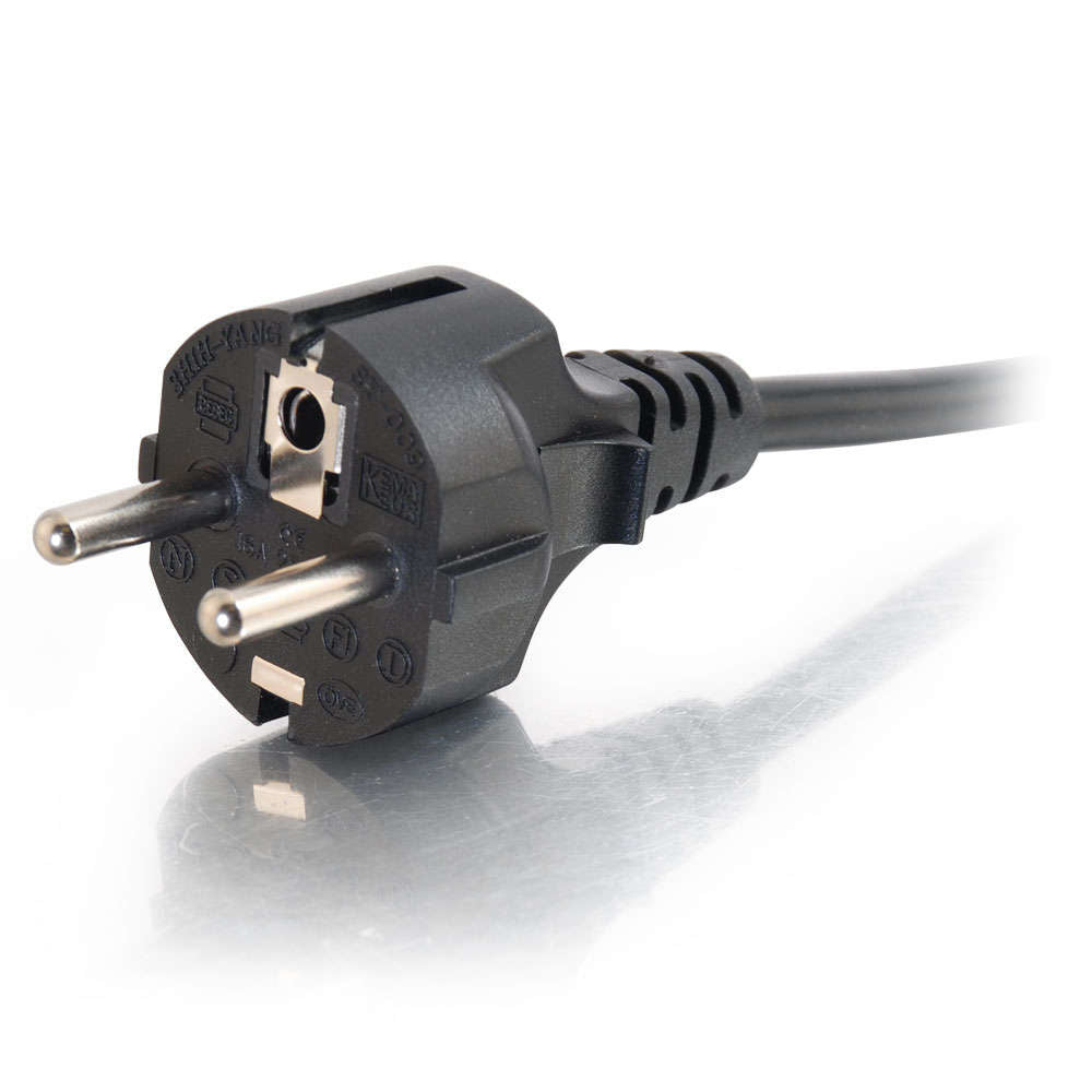 C2G Netzkabel – Schuko (CEE 7/7), 1 m, schwarz