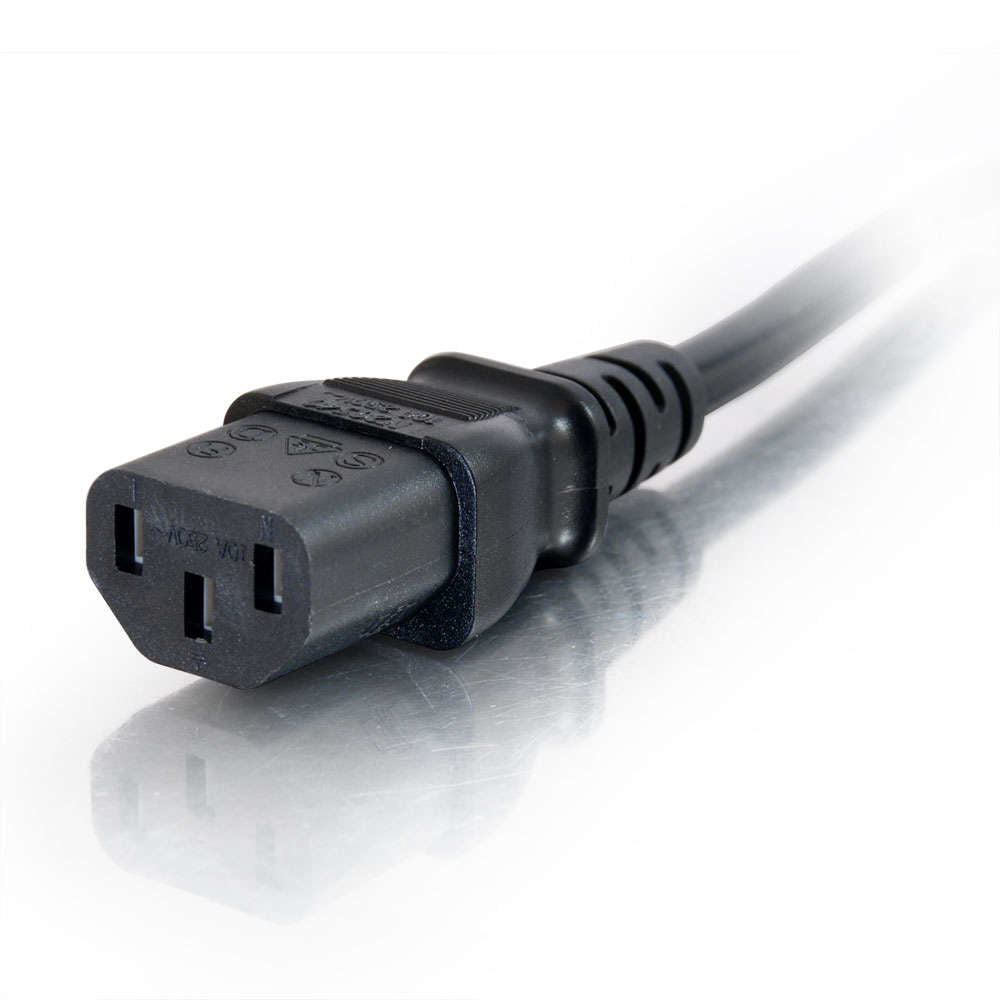C2G Netzkabel – UK (Typ G) – IEC C13, 1 m, schwarz