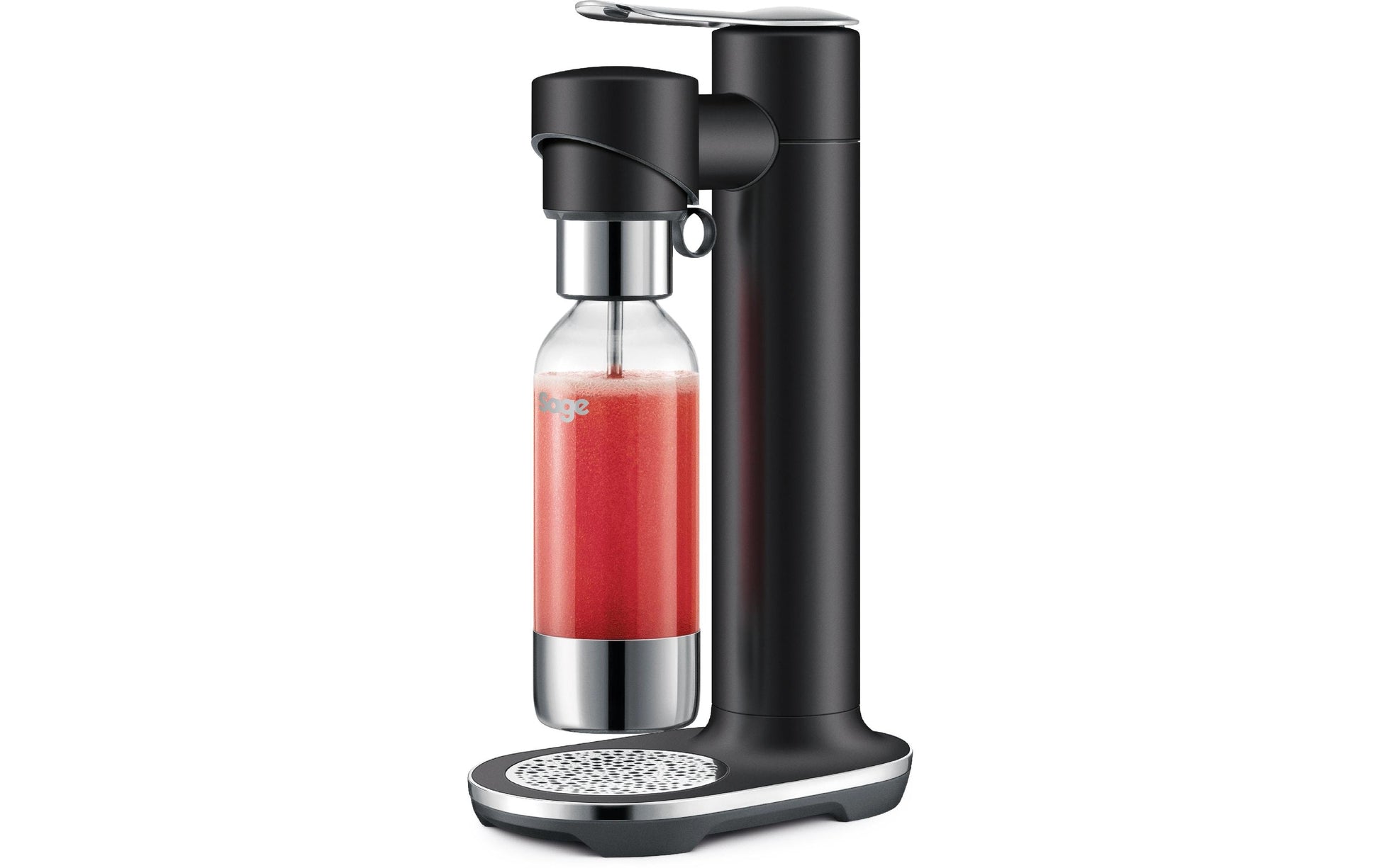 Sage Carbonator inFizz Wassersprudler – inkl. 1 Flasche (Kunststoff), für 0,6 l CO₂-Zylinder, Schwarz, BTR