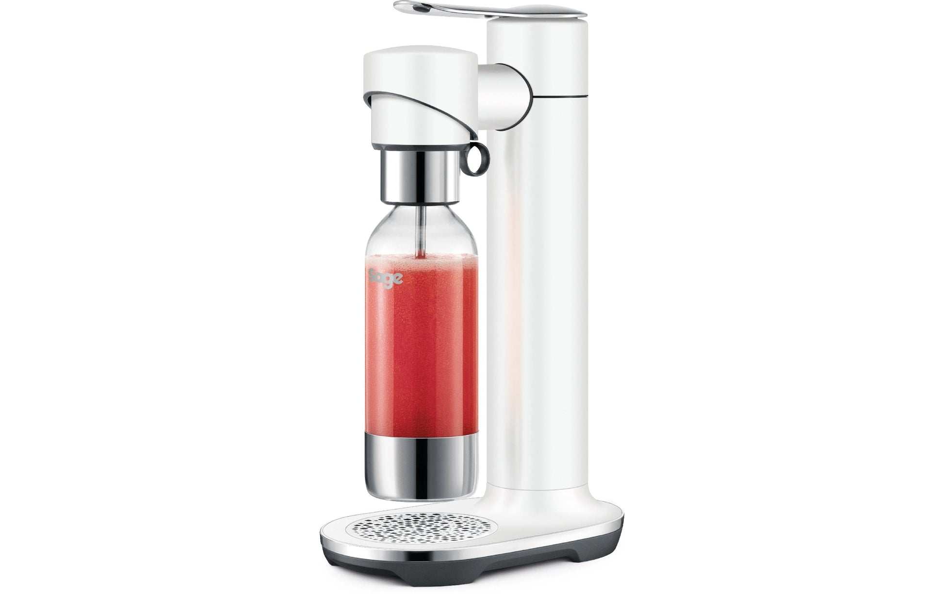 Sage Wassersprudler – inkl. 1 Flasche (Kunststoff), für 0,6 l CO₂-Zylinder, weiss