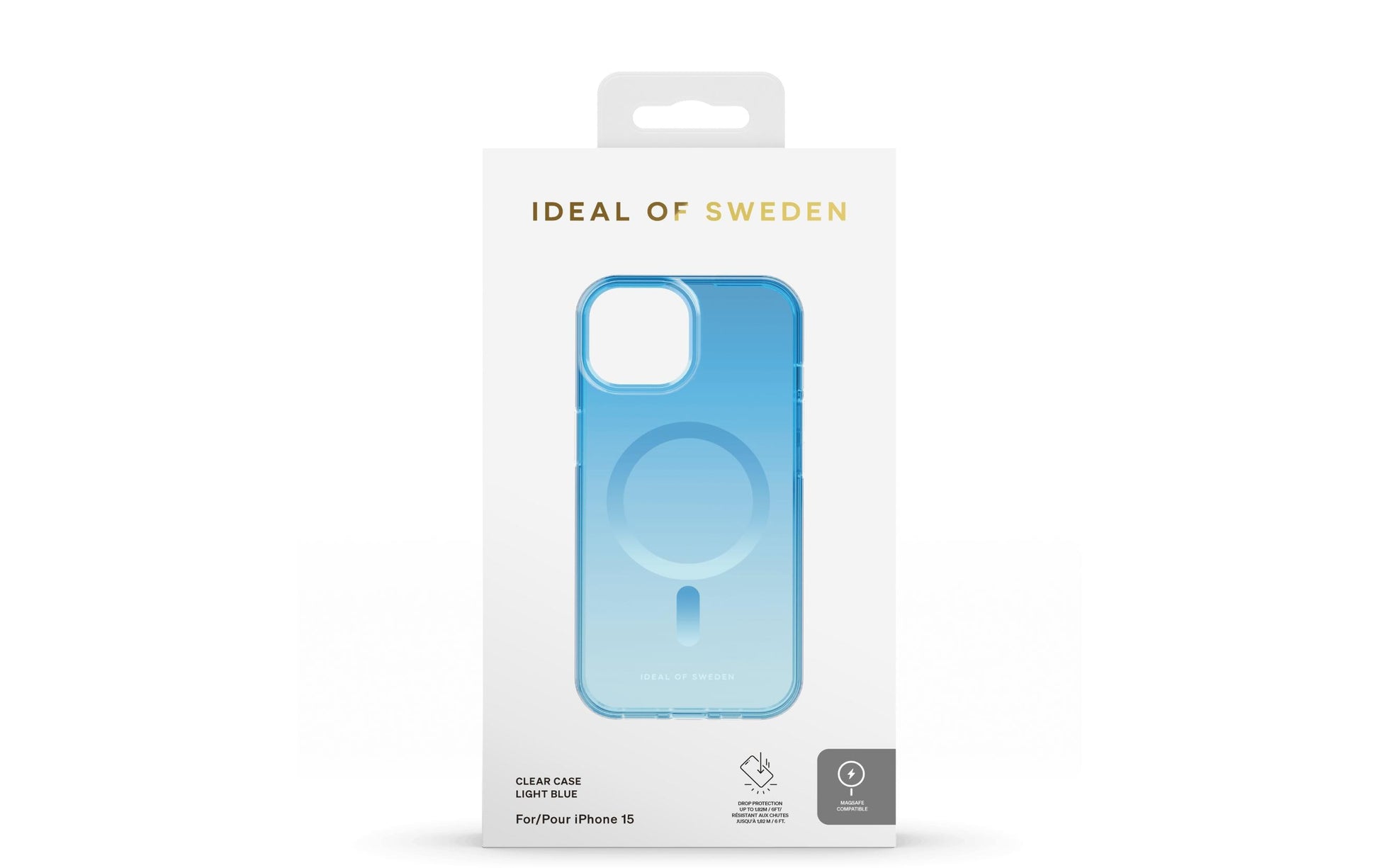 iDeal of Sweden Clear Case Backcover – für Apple iPhone 15, MagSafe, PC, Hellblau, bis 1,8 m Sturzsicher