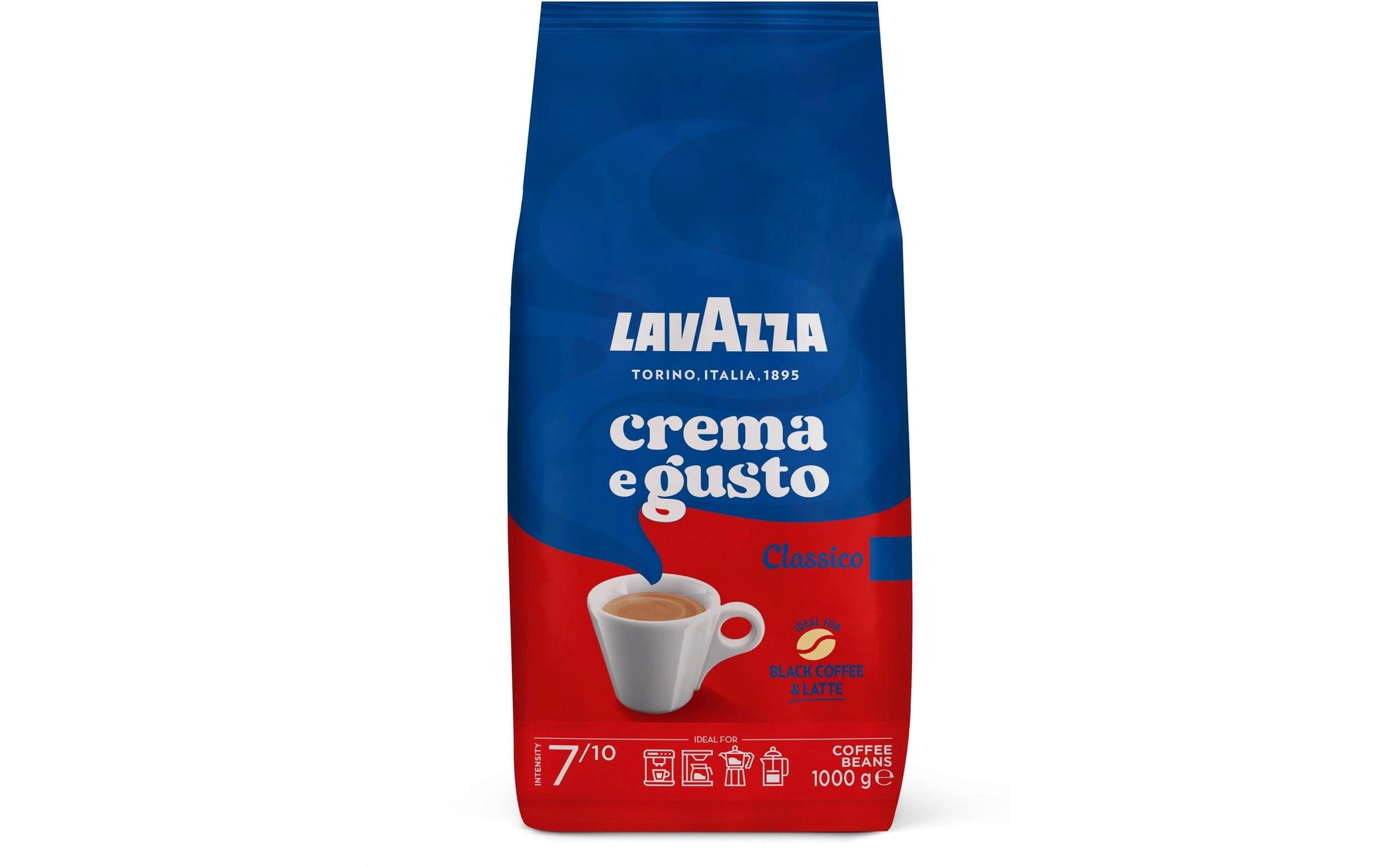 Lavazza Crema e Gusto Classico – Kaffeebohnen – Café Crème, Arabica/Robusta, 1 kg