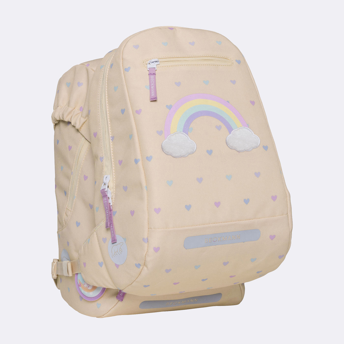 Beckmann Classic – Schulrucksack-Set 6-teilig, Yellow Heart, 22 l, 24×37×25 cm