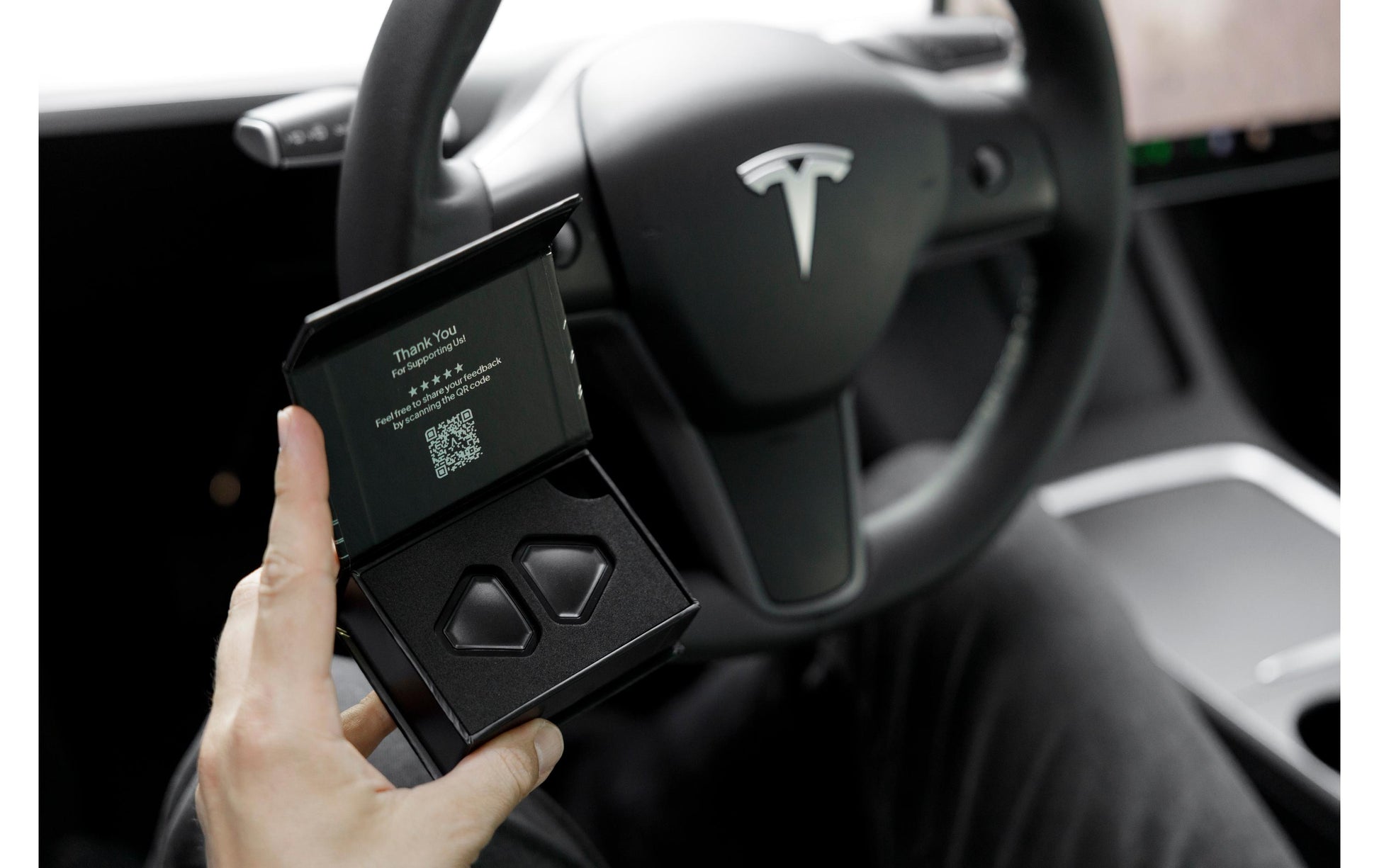 Enhance Smarte Knöpfe Commander Gen2 – für Tesla – 7 Stk. – Schwarz