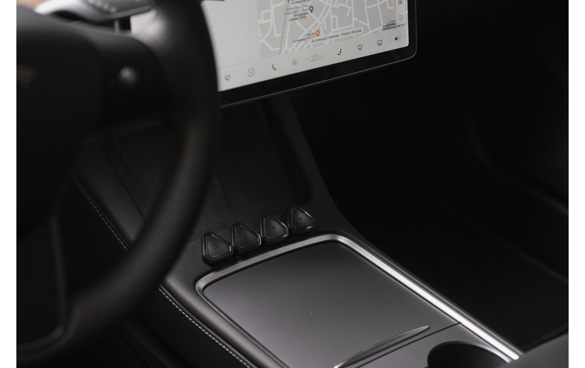 Enhance Smarte Knöpfe Commander Gen2 – für Tesla – 7 Stk. – Schwarz