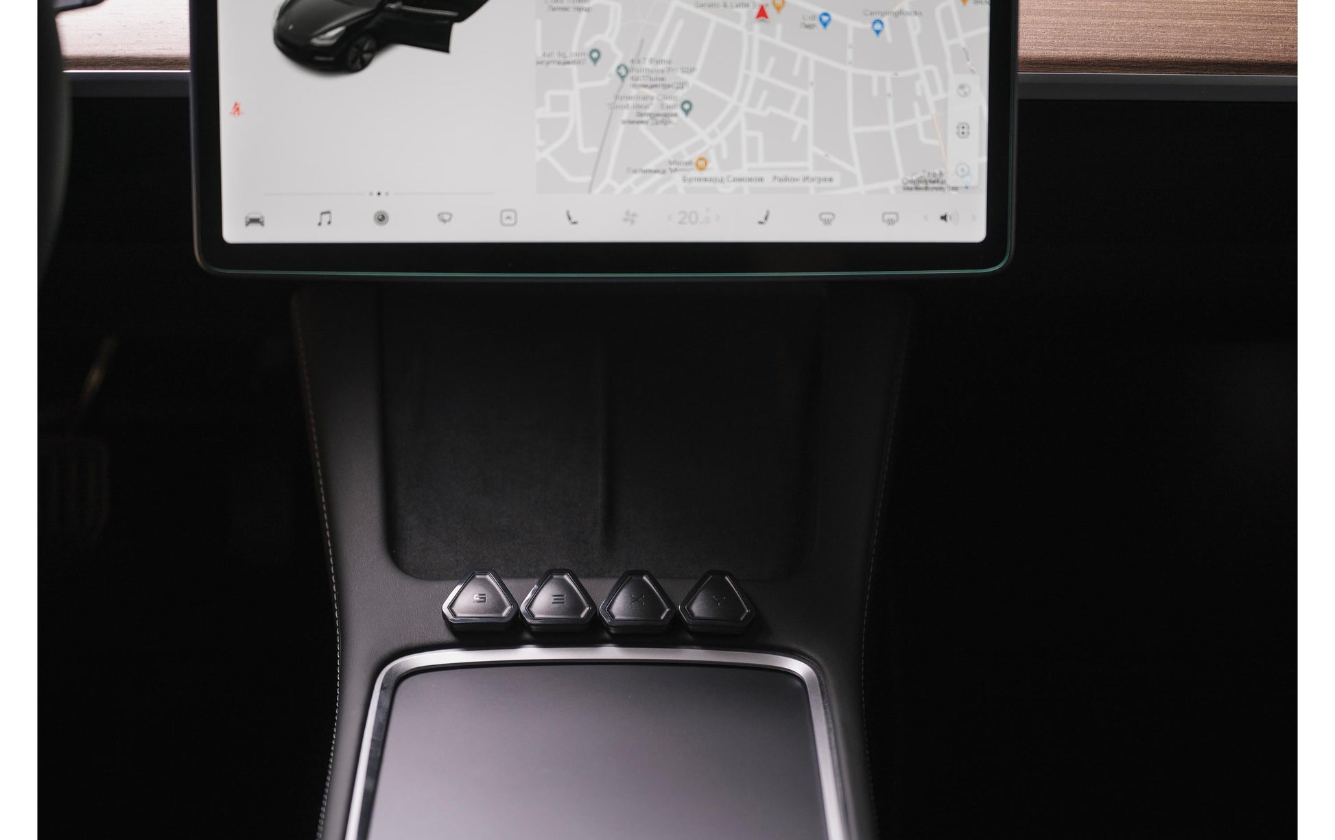 Enhance Smarte Knöpfe Commander Gen2 – für Tesla – 7 Stk. – Schwarz