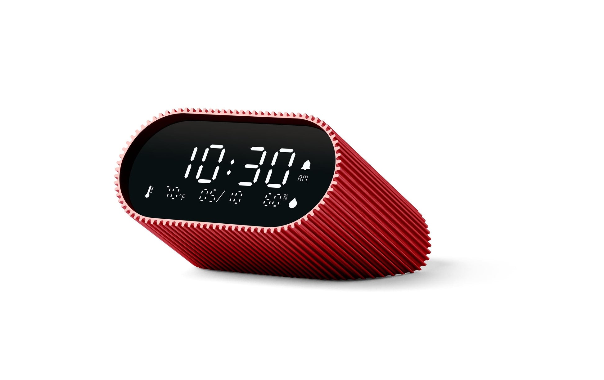 Lexon Wecker Ray Clock – digital, rot, Schlummerfunktion, Thermometer