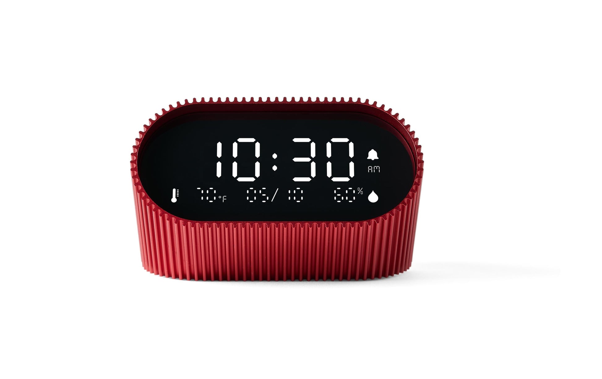 Lexon Wecker Ray Clock – digital, rot, Schlummerfunktion, Thermometer