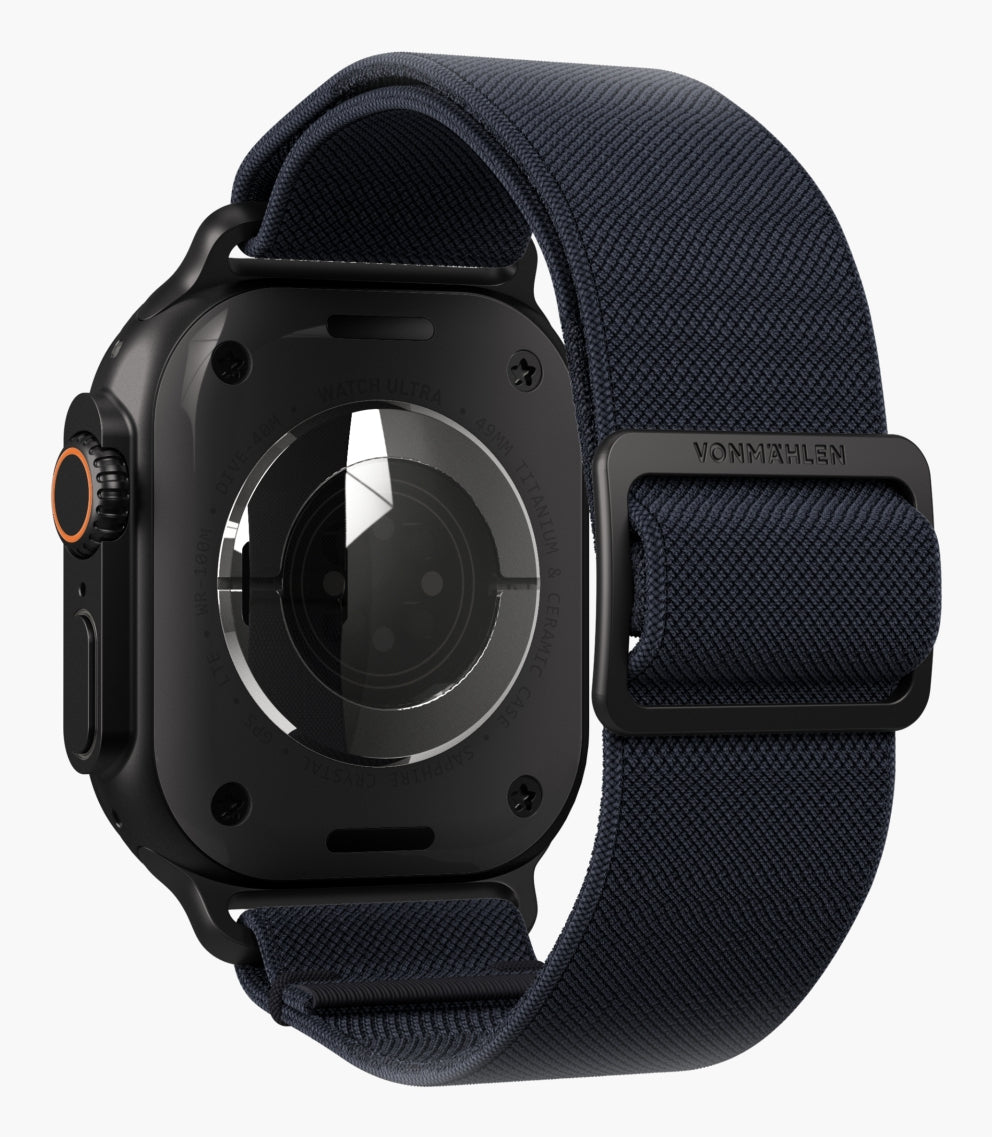 Vonmählen Classic Nylon Loop – Armband – für Apple Watch Ultra, Navy/Schwarz, One Size, Nylon