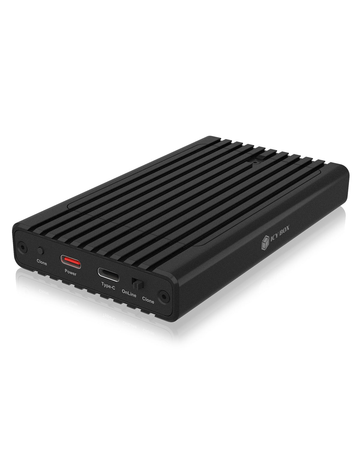 ICY BOX IB-2817MCL-C31 – 2-Bay SSD-Gehäuse – M.2 NVMe (30/42/60/80 mm), USB-C 3.2 Gen 2 (10 Gbit/s)