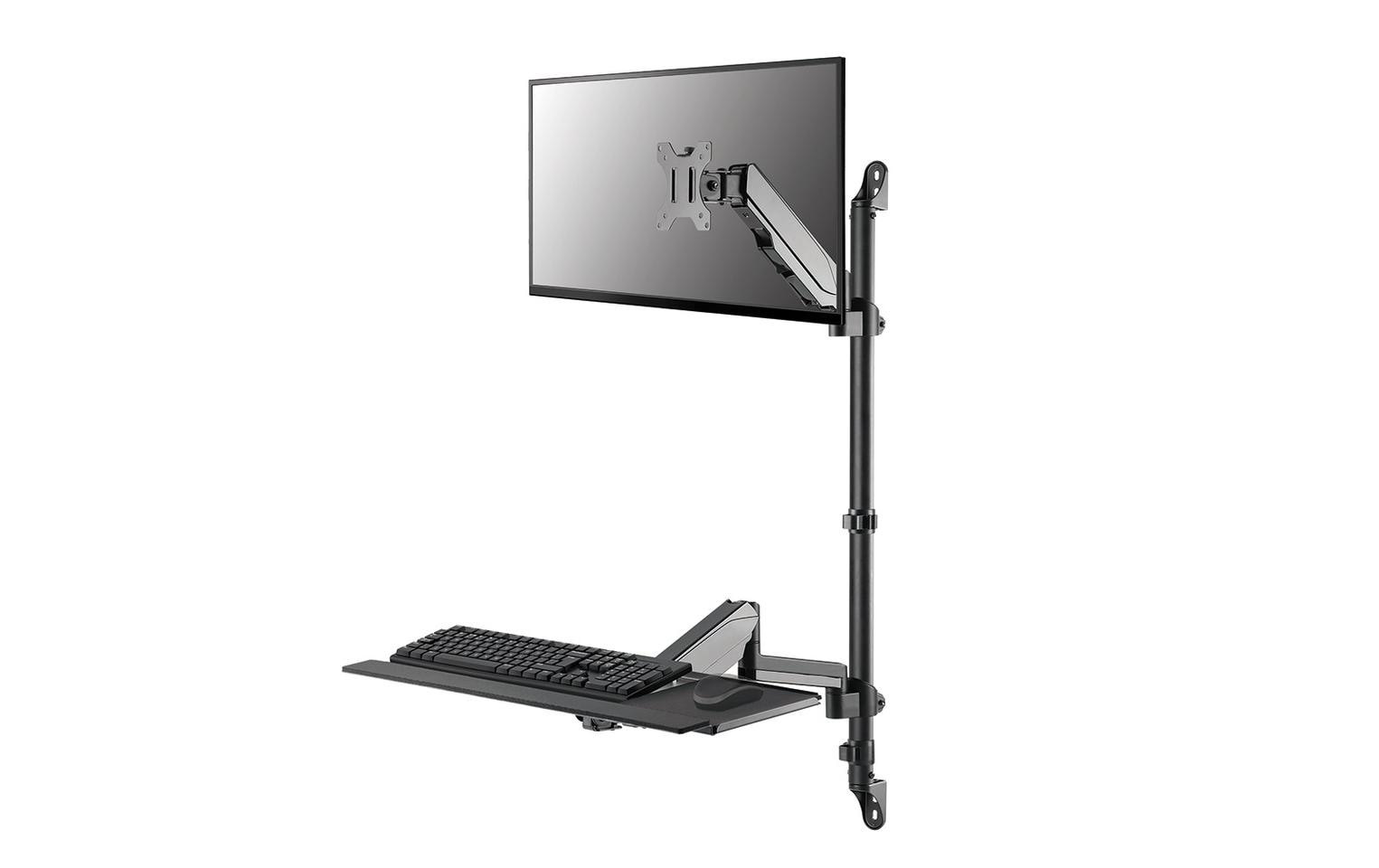 Neomounts WL90-325BL1 – Wandhalterung, bis 32", 1–9 kg, Gasfeder, Tastatur- & Mausplatte, Schwarz