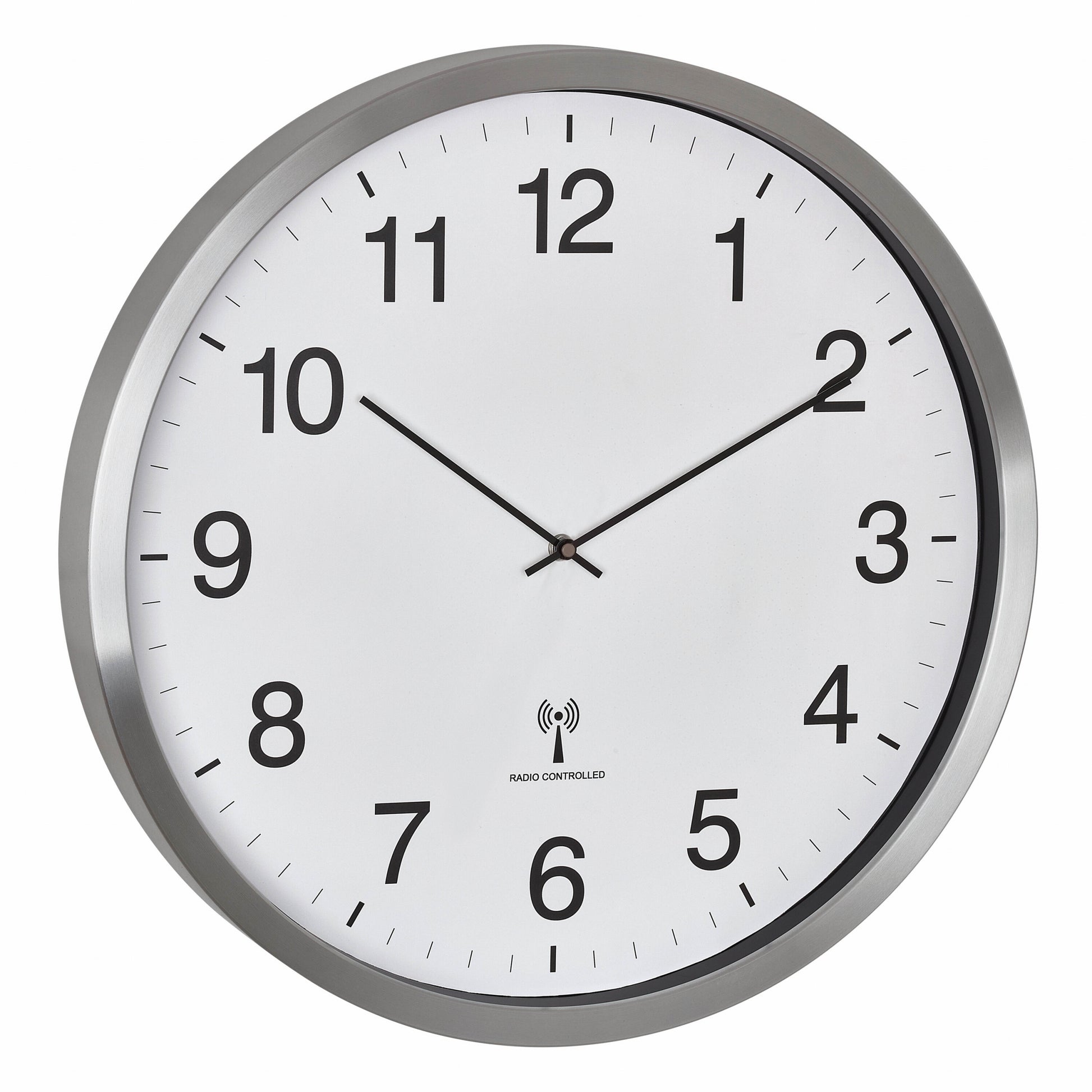 TFA-Dostmann TFA Dostmann Wanduhr – Funk – Ø 50,8 cm, Silber, Aluminium