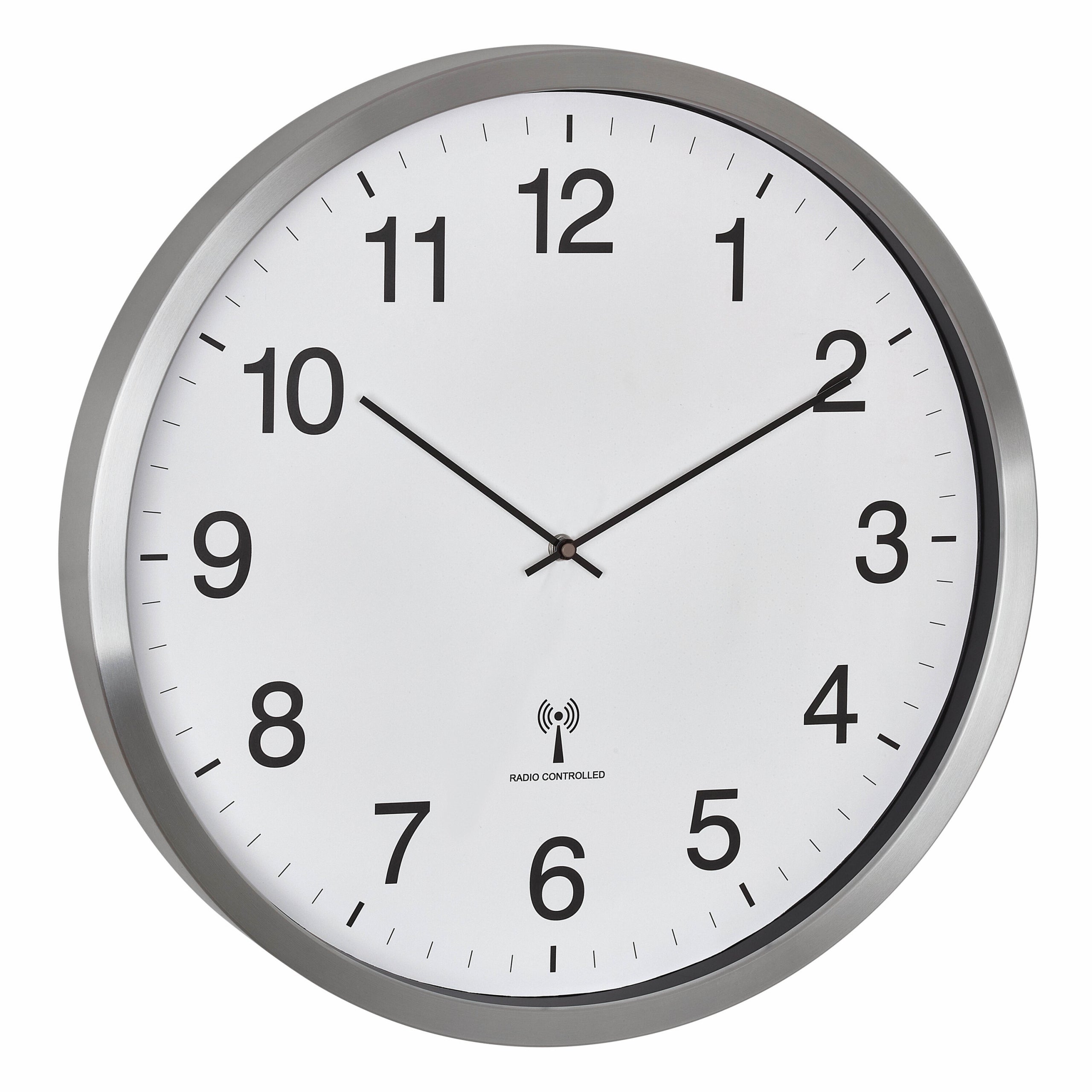 TFA-Dostmann TFA Dostmann Wanduhr – Funk – Ø 50,8 cm, Silber, Aluminium