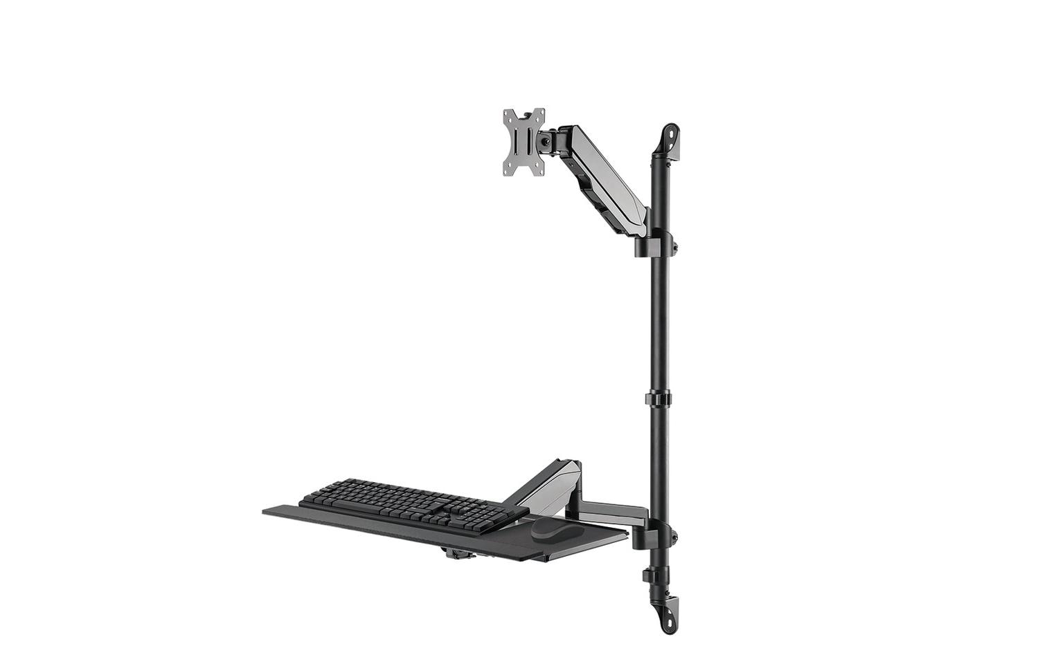 Neomounts WL90-325BL1 – Wandhalterung, bis 32", 1–9 kg, Gasfeder, Tastatur- & Mausplatte, Schwarz