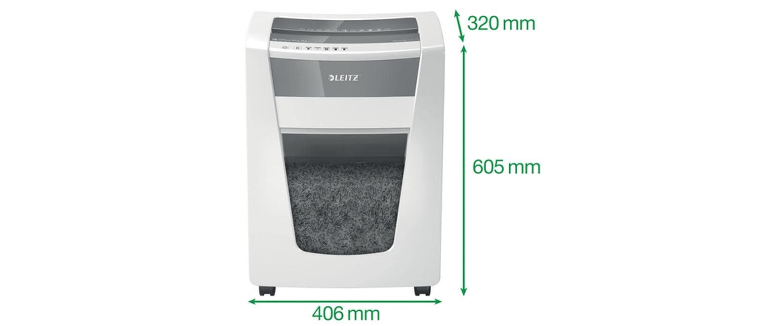 Leitz IQ Office Pro Aktenvernichter – Partikelschnitt, P-4, 4 × 40 mm, 20 Blatt, 30 l