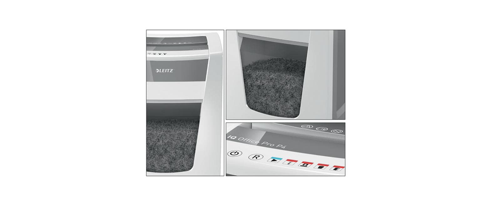 Leitz IQ Office Pro Aktenvernichter – Partikelschnitt, P-4, 4 × 40 mm, 20 Blatt, 30 l